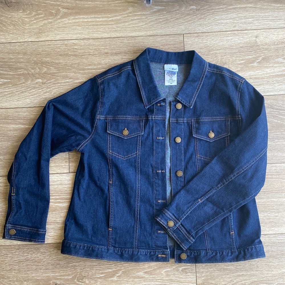 Vicki Blue Denim Jacket size 10 petite